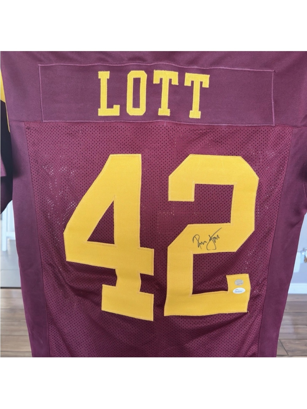 Authentic Signed #42 Lott Football Jersey in Garnet and Gold - Picture 7 of 12